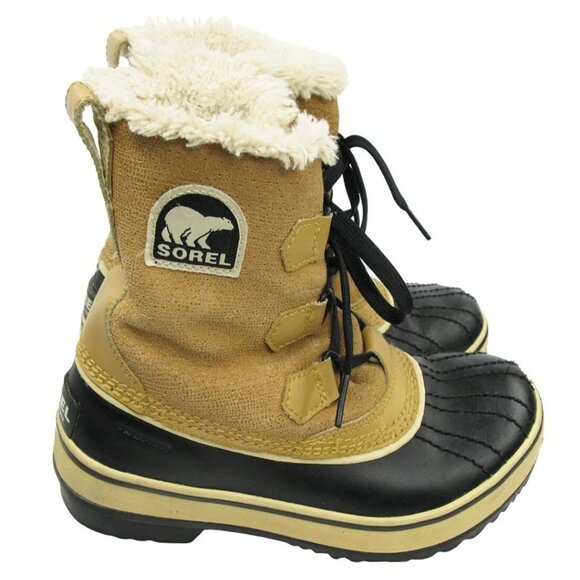 Sorel NL1631-280 Tivoli Leather Beige Insulated Waterproof Snow Boots Women's 7 - Picture 1 of 12